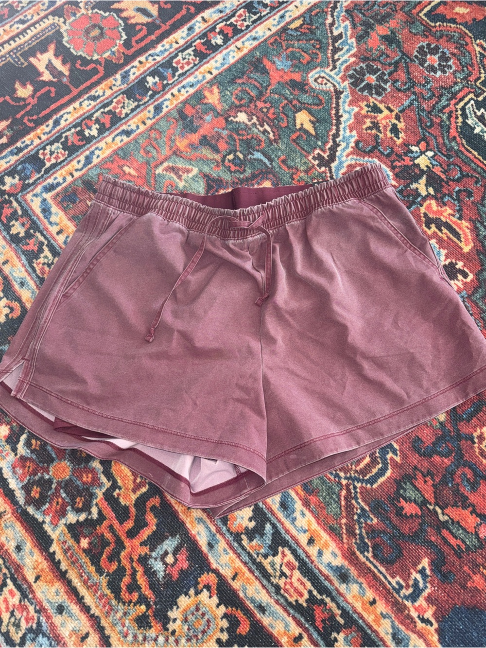 YPB/Abercrombie Mauve Double Layered Athletic Shorts